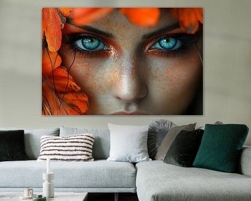 woman with flowers fantasy