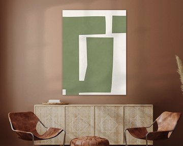 Geometrie in groene kleur 4 van Vitor Costa