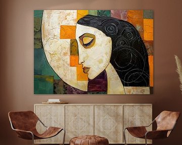 Vrouw Abstract | Vrouw Gezicht van Kunst Kriebels