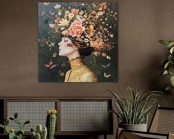 Bloemen Vrouw van Blikvanger Schilderijen