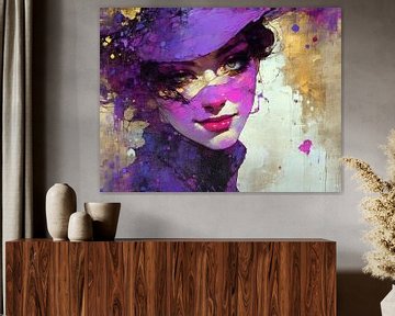 Vrouw met Paarse Hoed van De Mooiste Kunst