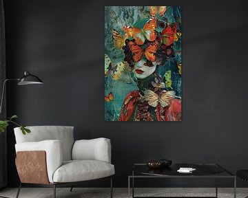 Ephemeral Beauty Veil van Abstract Schilderij