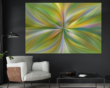 Abstract patroon van gebogen lijnen in lente kleuren