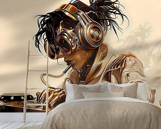 Voorbeeld van het werk in een kamer