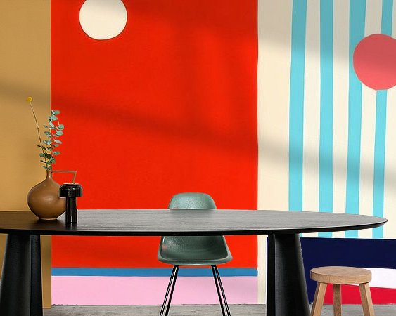 Voorbeeld van het werk in een kamer