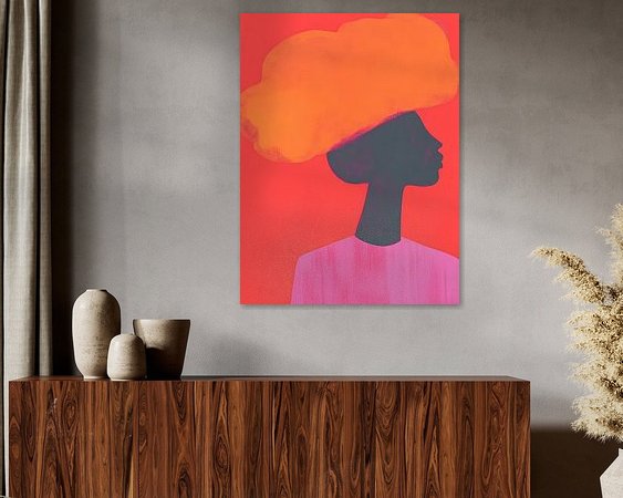 Voorbeeld van het werk in een kamer