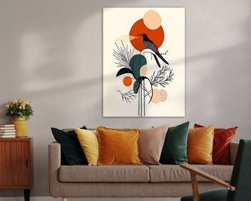 Vogel bij zonsondergang van haroulita