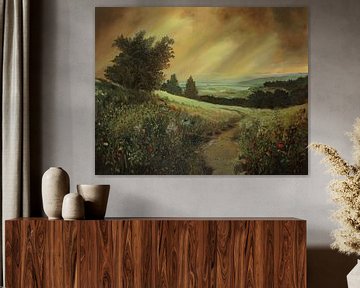 Landschap met uitzicht van Art Demo