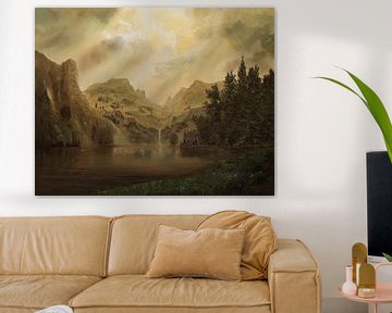 Achterdoek met licht van Art Demo
