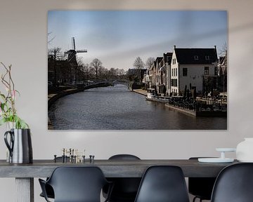 Dokkum: Mill and Street Scene in Harmony by Zuidfotograaf