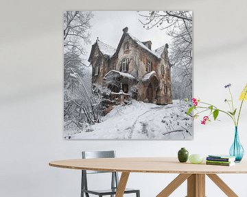 Verloren plaats villa winter besneeuwd pad bos romantiek verval van gm_designs