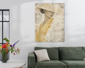 Modern abstract portrait by Carla Van Iersel