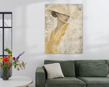 Portrait abstrait moderne sur Carla Van Iersel