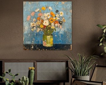 stilleven blauw van CanvasbyCaro