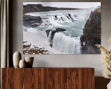 De Gullfoss waterval in IJsland
