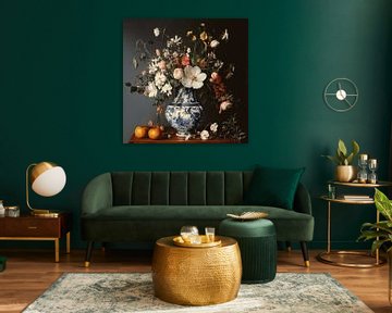 stilleven delfts blauw van CanvasbyCaro