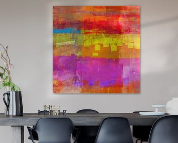 geometrisch landschap spaanse nacht van Claudia Gründler