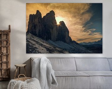 Coucher de soleil près des Trois Cimets sur Hermann Schmider