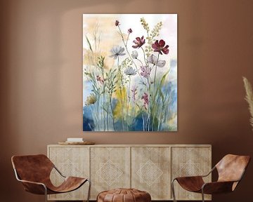 Modern Botanisch schilderij: Wilde bloemen van Studio Pieternel