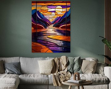 Gebrandschilderd glas Valley Serenity van Artistic