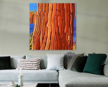 Dennenboom aan de Middellandse Zee van Johannes Rohen