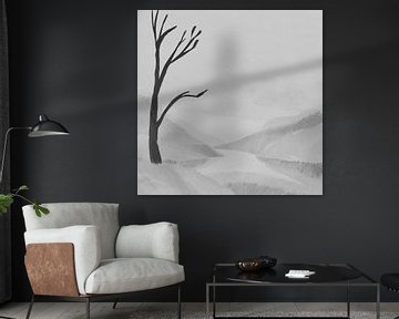Silence - Grey Painting by ComfortQ