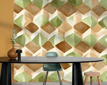 Zeemeermin vis schubben - Abstract schilderij