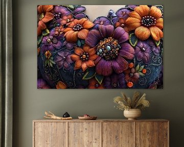 woman with flowers torso