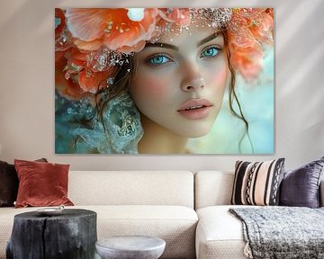 Frau mit Blumen