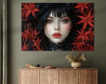 Frau mit Blumen
