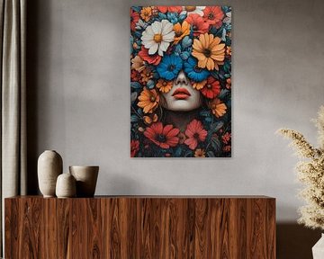 Frau mit Blumen