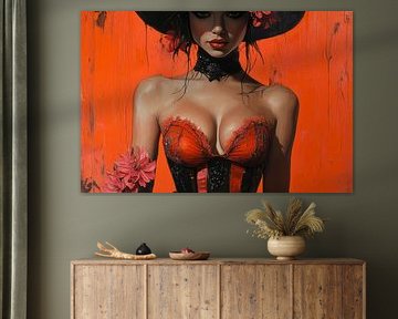 Frau mit Blumen