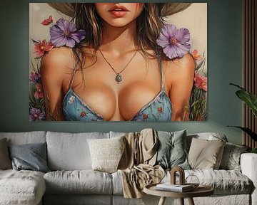 Frau mit Blumen