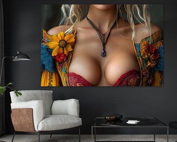 Frau mit Blumen