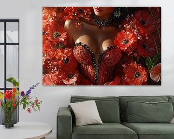 Frau mit Blumen