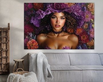 Frau mit Blumen
