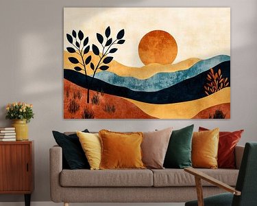 Voorbeeld van het werk in een kamer