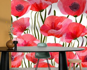 Red poppy - Nature Flower painting by ComfortQ