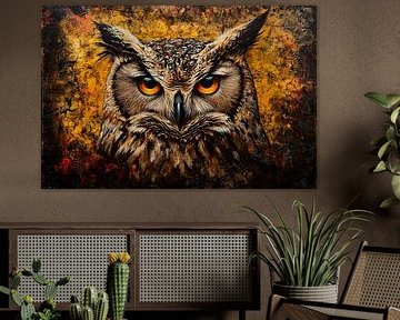 Penetrating eyes of an owl