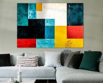Colourful geometric art poster by Imperial Art House