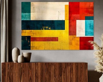 Geometrisch abstract met heldere kleuren van Imperial Art House