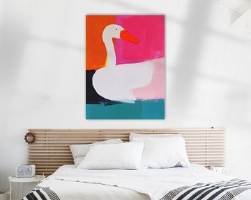 Zwaan in Kleur van Franka Poulain