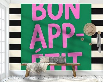 Typografie - BON Appetit -  Vintage Pop Art 02 von Team W 32 Gallery