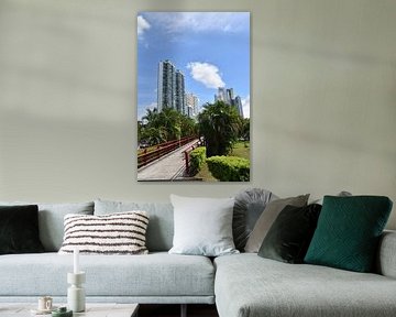 A walkway in the park