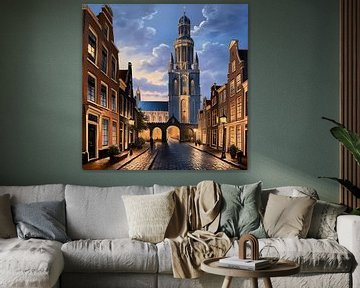 Utrecht Church Painting by ComfortQ