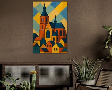 Abstracte Sint-Stevenskerk Nijmegen van But First Framing