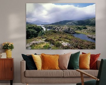 Landschap in de Ring van Kerry in Ierland met wolken
