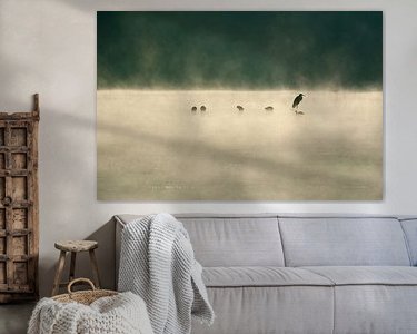 Voorbeeld van het werk in een kamer