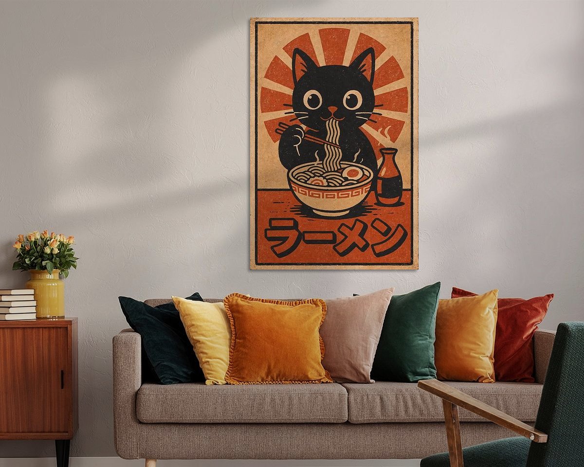 Voorbeeld van het werk in een kamer