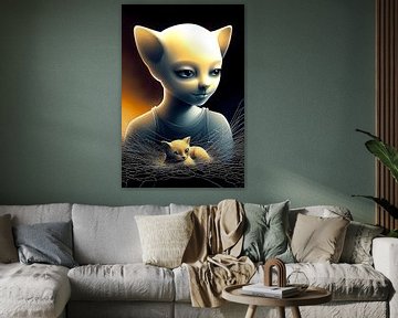 Feline guardians of the web (2/2) by Vythryd Arts